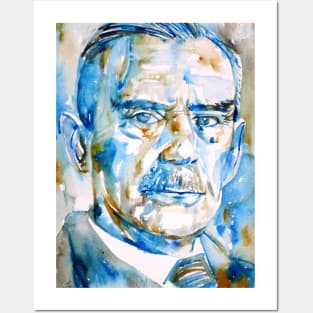 THOMAS MANN - watercolor portrait Posters and Art